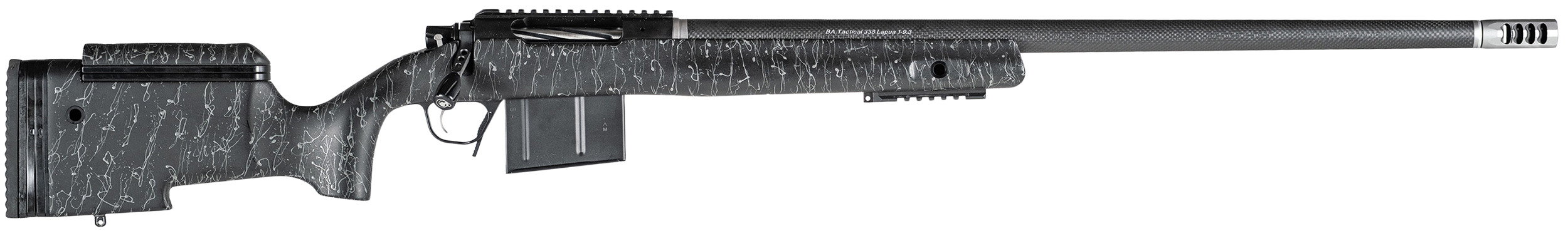 696528087250 Christensen Arms Ba Tactical, Chris 8010400500    Ba Tac Lr 6mmcr 24 4r  Blk/gry