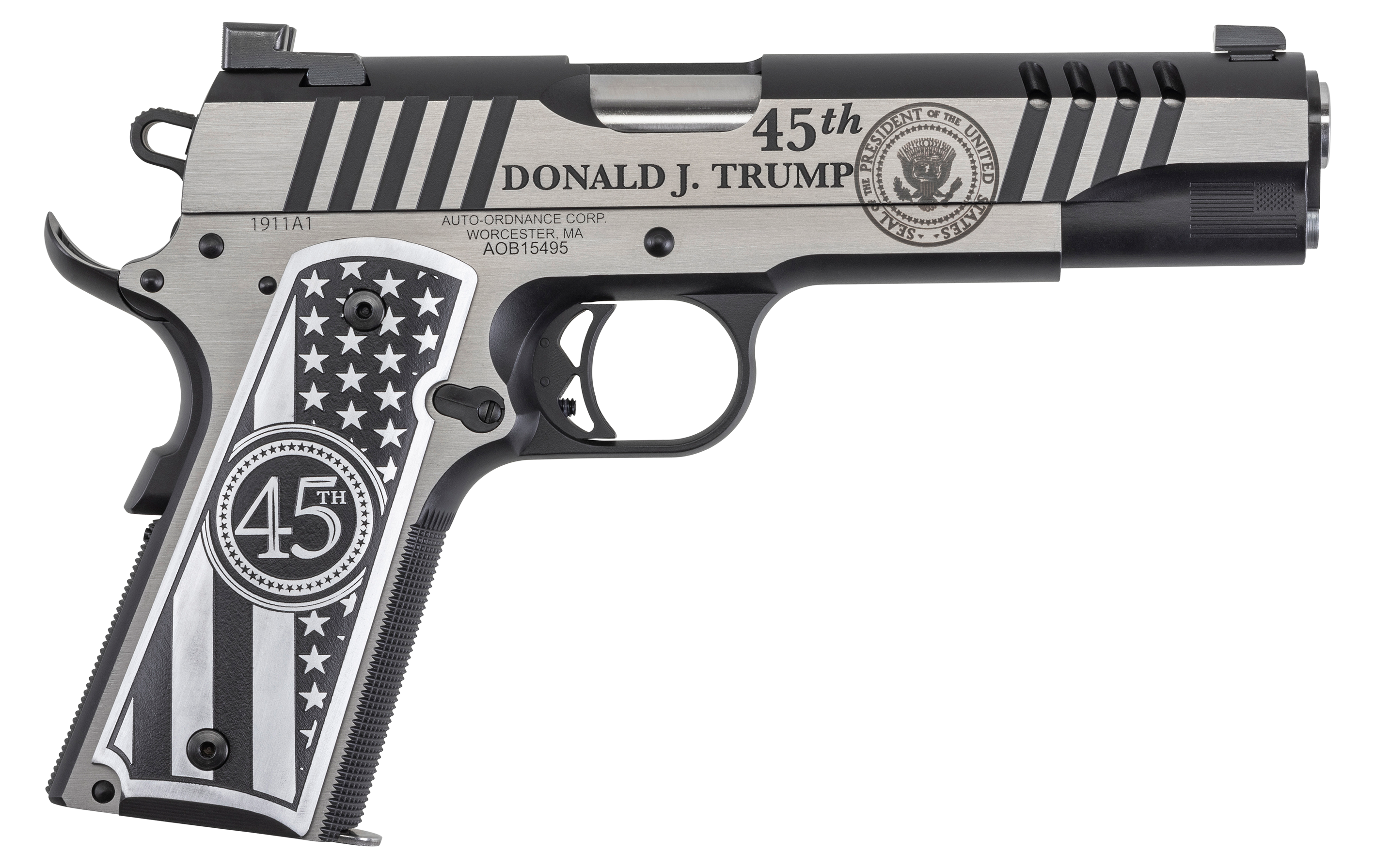 Auto Ordnance 1911, Auto 1911tcac14n 1911 45 5in Trump One Anni 7rd