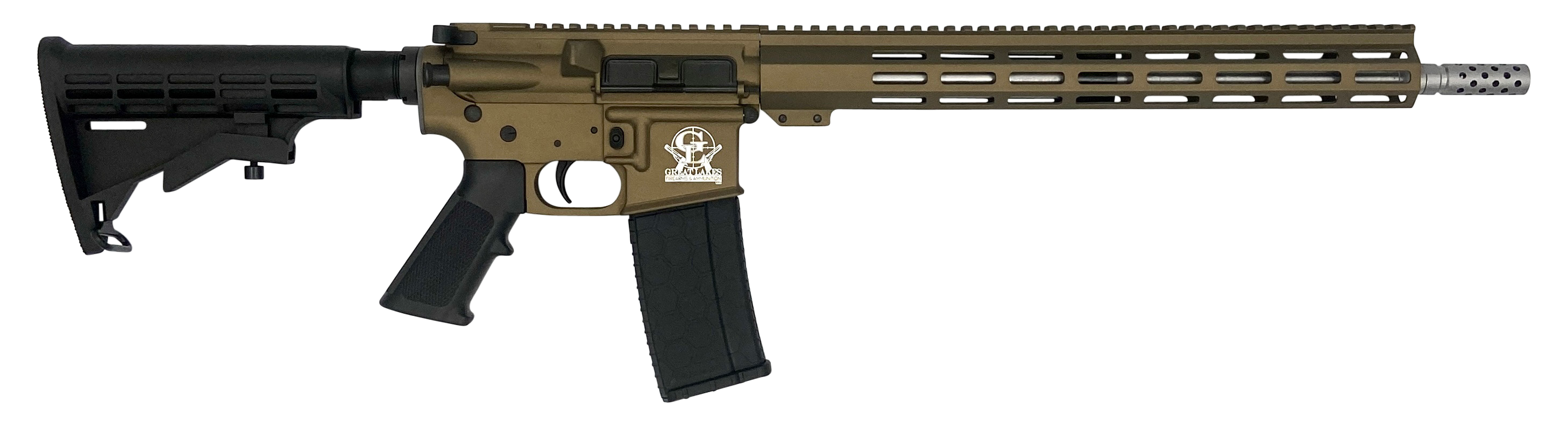 Great Lakes Firearms Ar-15, Glfa Gl15223ssbrz 223 Wylde Rifle Bronze/ss