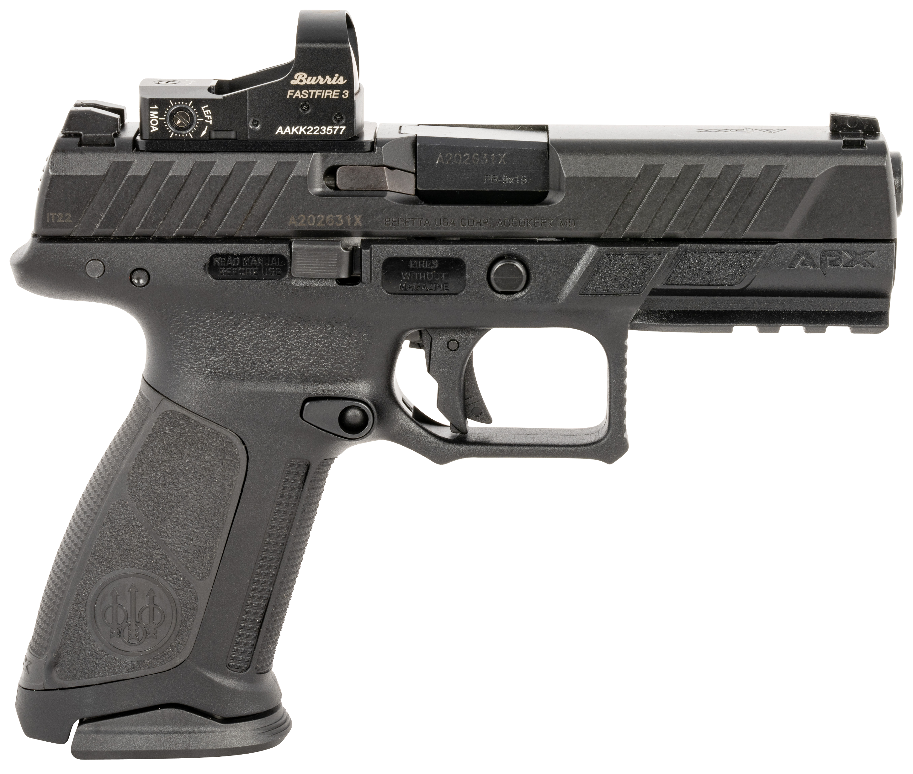 Beretta Usa Apx A1, Ber Spec0703a Apx A1 9mm Burrs Fast3 Bndl 4.25 10r