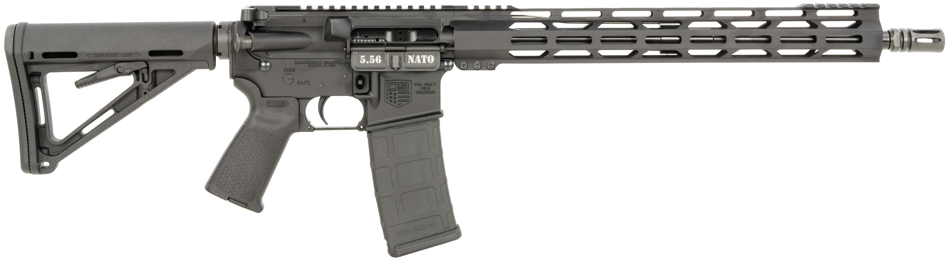 Diamondback DB1717K005 DB15 5.56 NATO 30+1 16" 15" M-LOK "NO FEES"-img-1