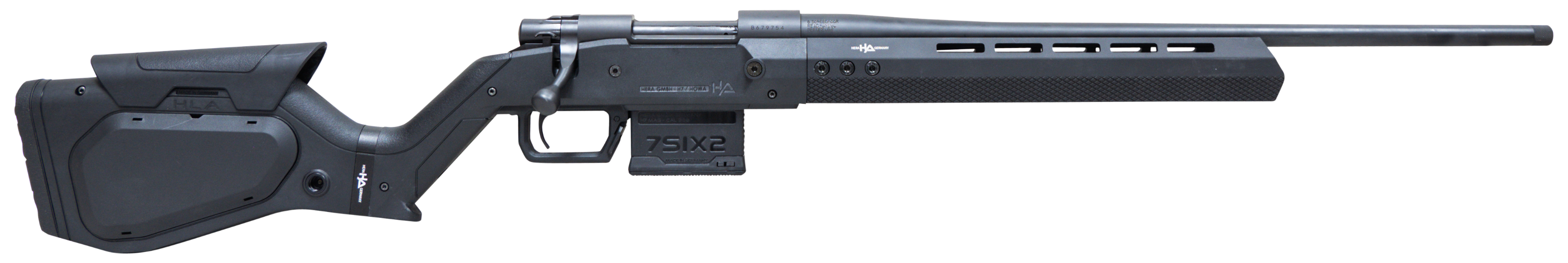 682146879735 Howa M1500, Howa Hhera65cblk     6.5crd Std T/c       22   Blk