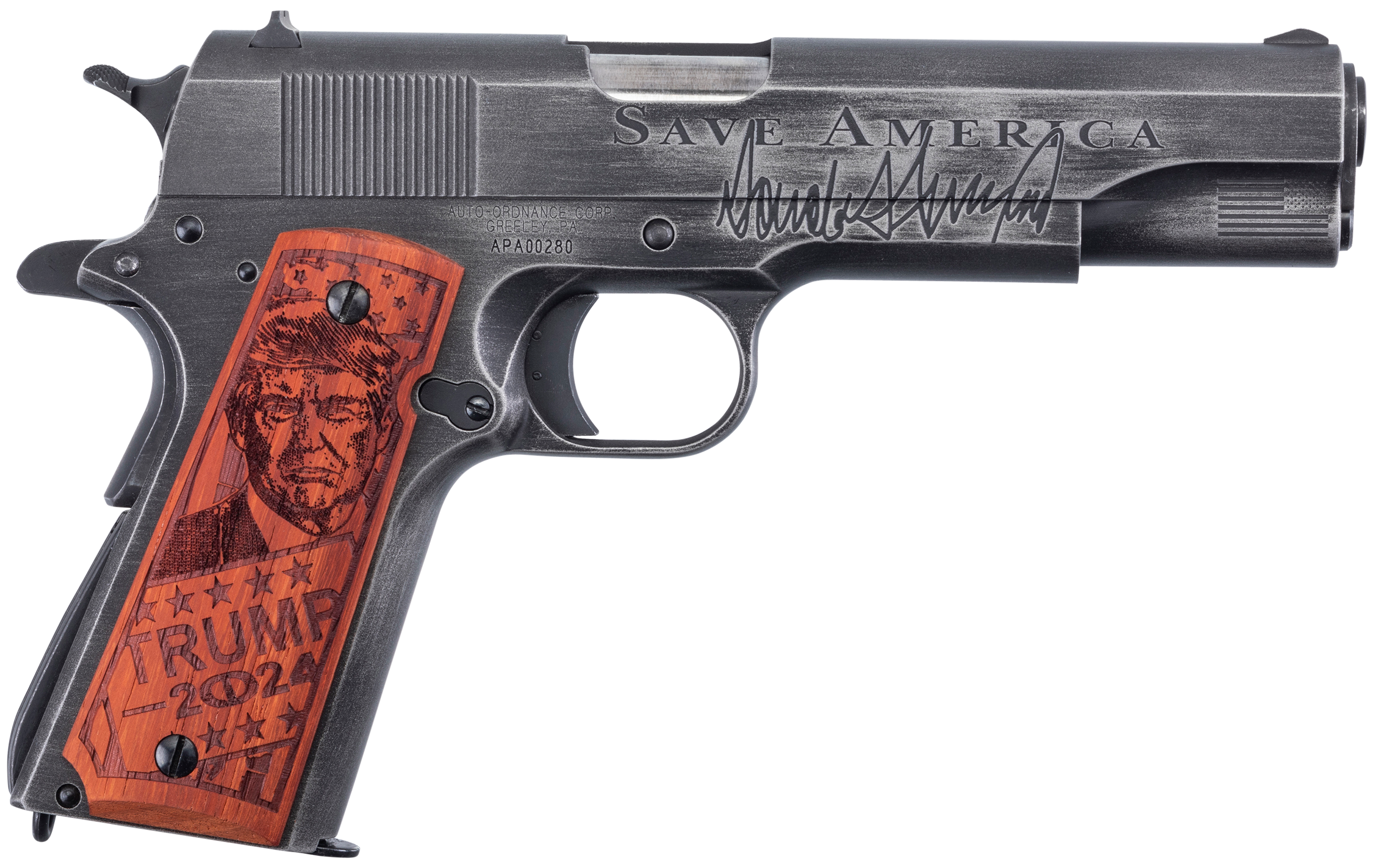 Auto Ordnance 1911, Auto 1911bkoc12 1911 45 Trmp Sve Am 5 7r Blk