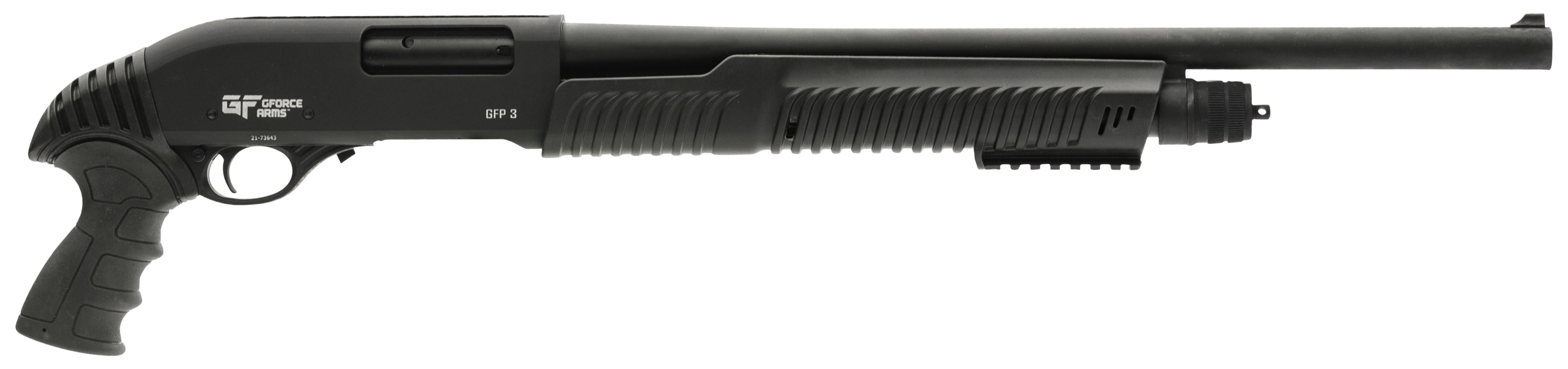 643477864784 Gforce Arms Gfp3rex, Gforce Gfp3rex 12ga 20in Cb Pict Rail Pg 4+1