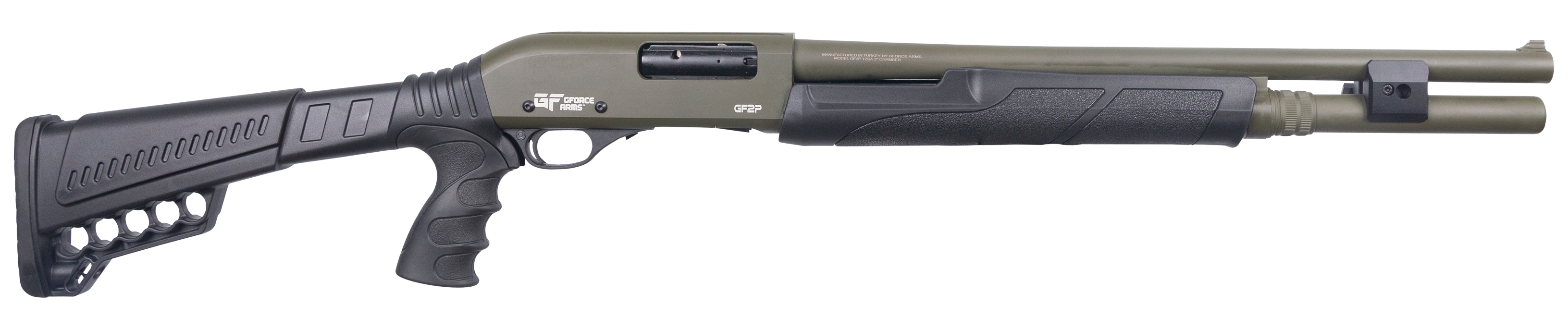 643477863657 Gforce Arms Gf2p, Gforce Gf2p12 12ga 20in Cb Pict Rail Odg 7+1