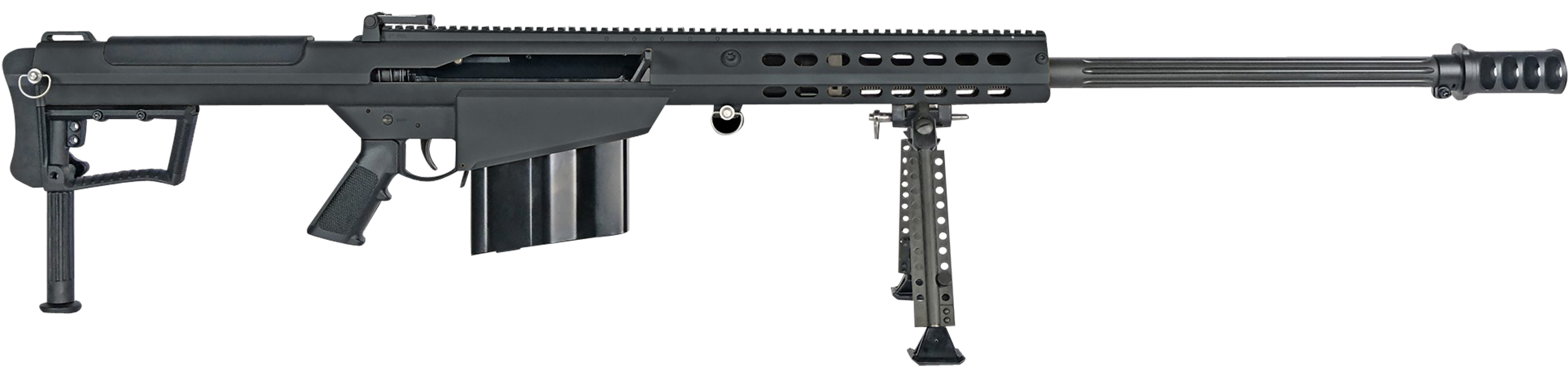 810021511580 Barrett M107a1, Barr 18062-s M107a1 Fluted 50bmg 20 10r Blk