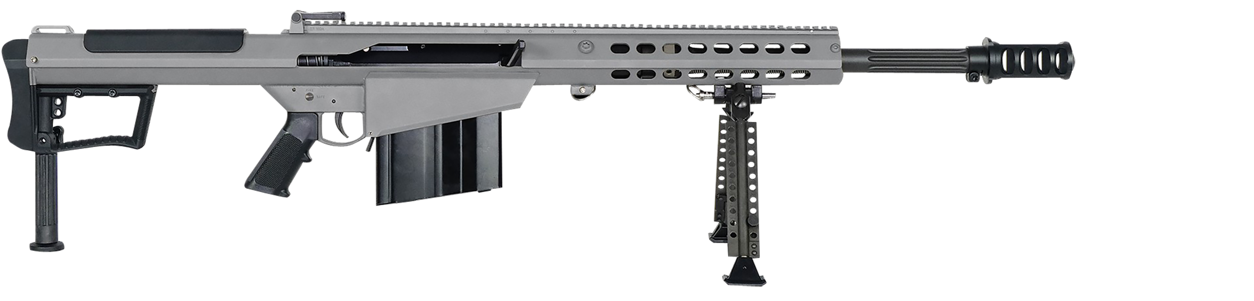 810021511627 Barrett M107a1, Barr 18068-s M107a1 Fluted 50bmg 20 10r Gry