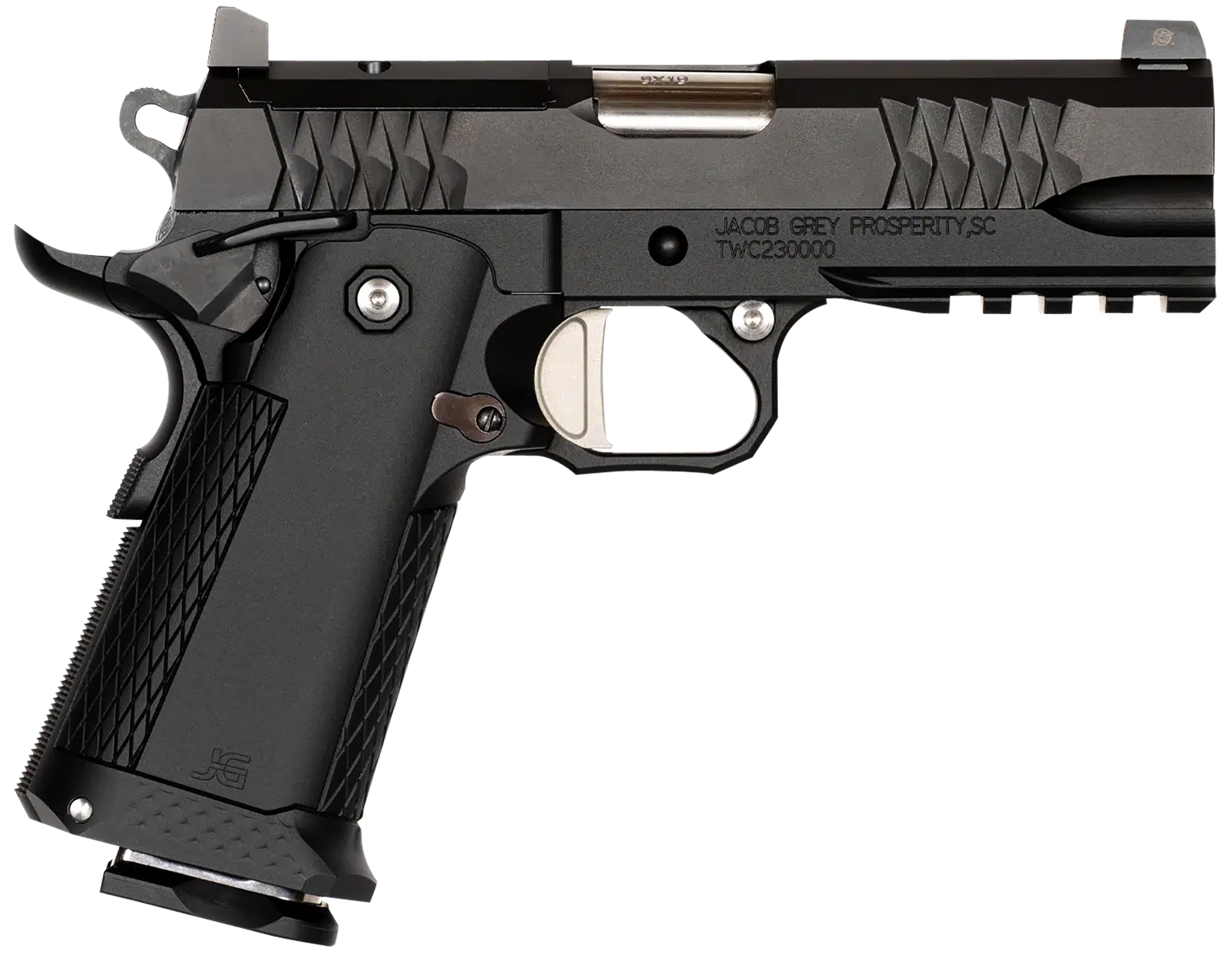 850040696738 Jacob Grey Firearms Twc, Jg Twc9425 Twc 9mm 4.25 2x17r Blk