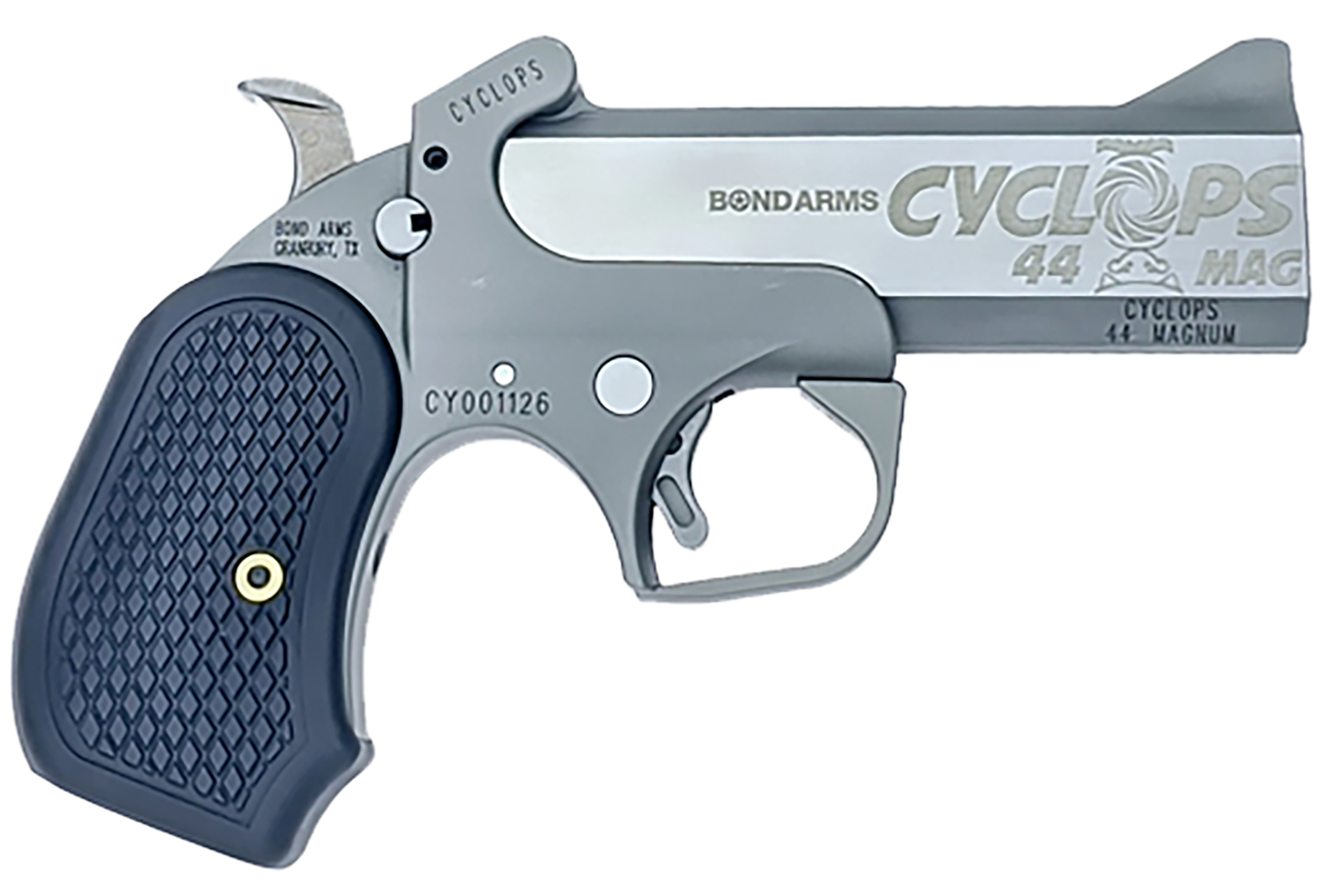 Bond Arms BACY Cyclops Big Bore 44 Mag 1rd, 4.25" Matte Stainless-img-1