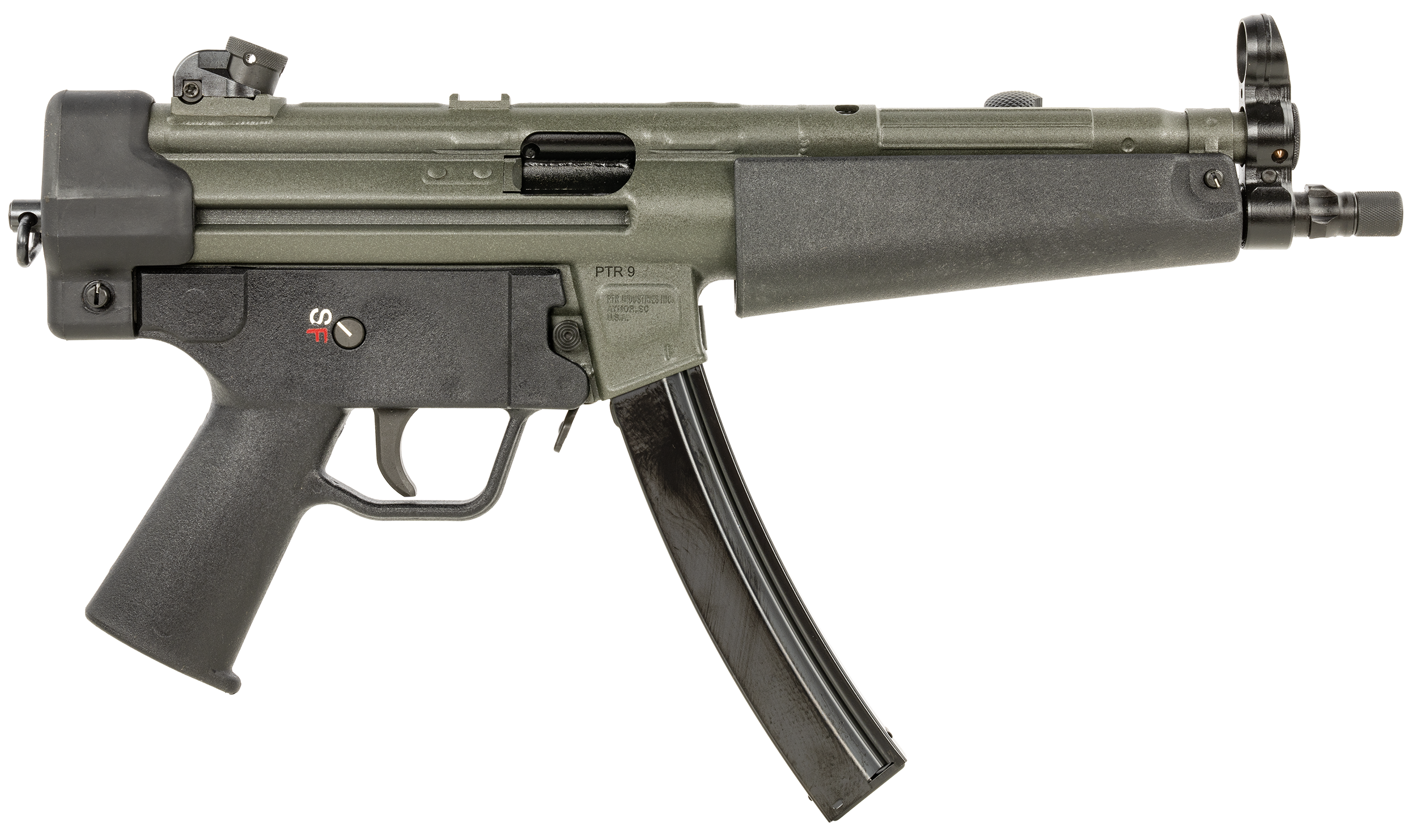 Ptr 9ct, Ptr 604 Pdw-10004-odg 9ct 9mm 8in 3lug Bbl 1/2x28