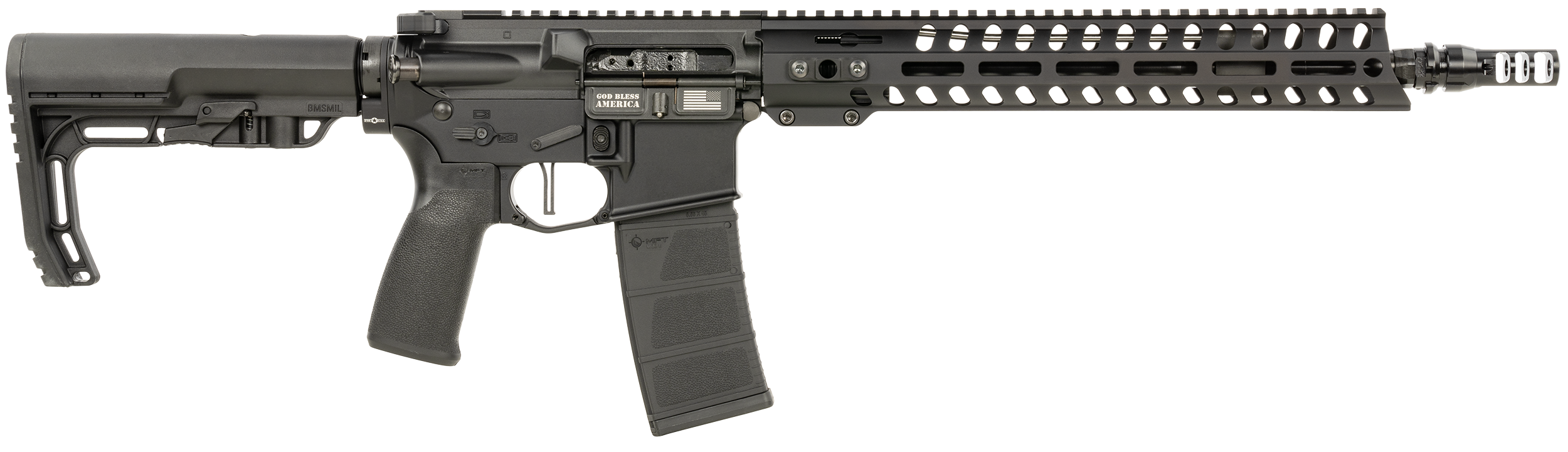 847313020451 Patriot Ordnance Factory Minuteman, Pof 02045 Minuteman Di 13 13m Rail 556 Blk