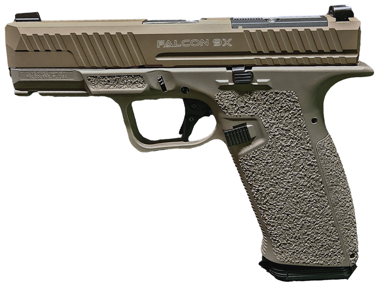 810128641296 Live Free Armory Falcon, Lfa Lf9910022 Falcon 9x 9mm 4 Fde