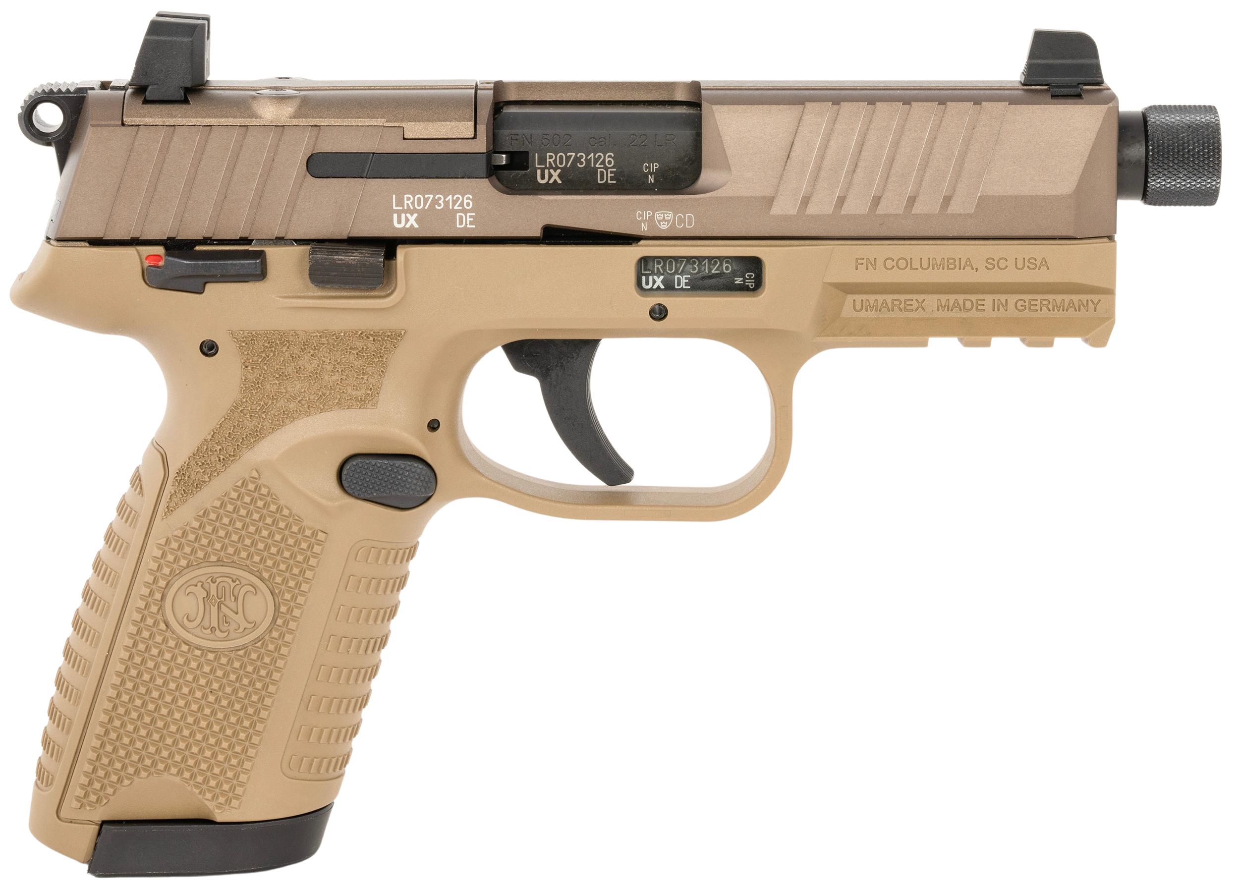 Fn 502, Fn 66101681 502t 1x10 1x15 3x15 Fde/fde Free Mags