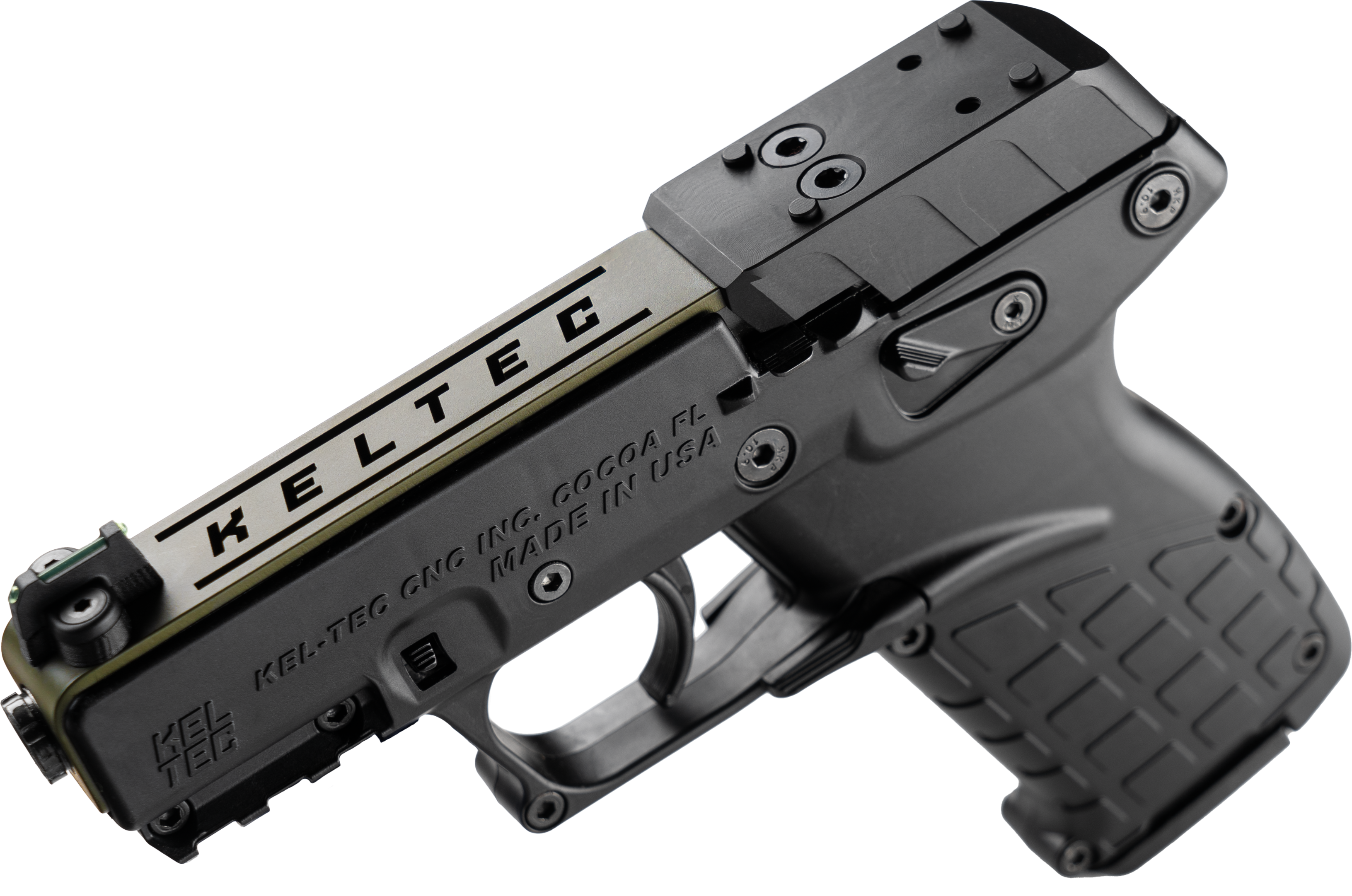 Kel-tec P17, Kel P17bblkorgrns 22lr 3.8 16r Or Grn Slide