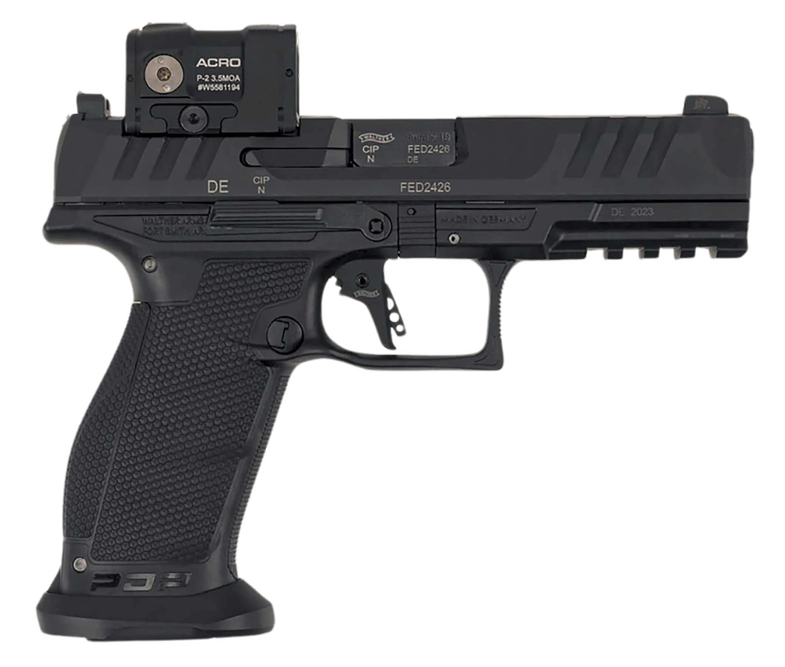 Walther Arms Pdp, Wal 2881225pro Pdp 9mm 4.5 Full Pro Acro Optc 18rd