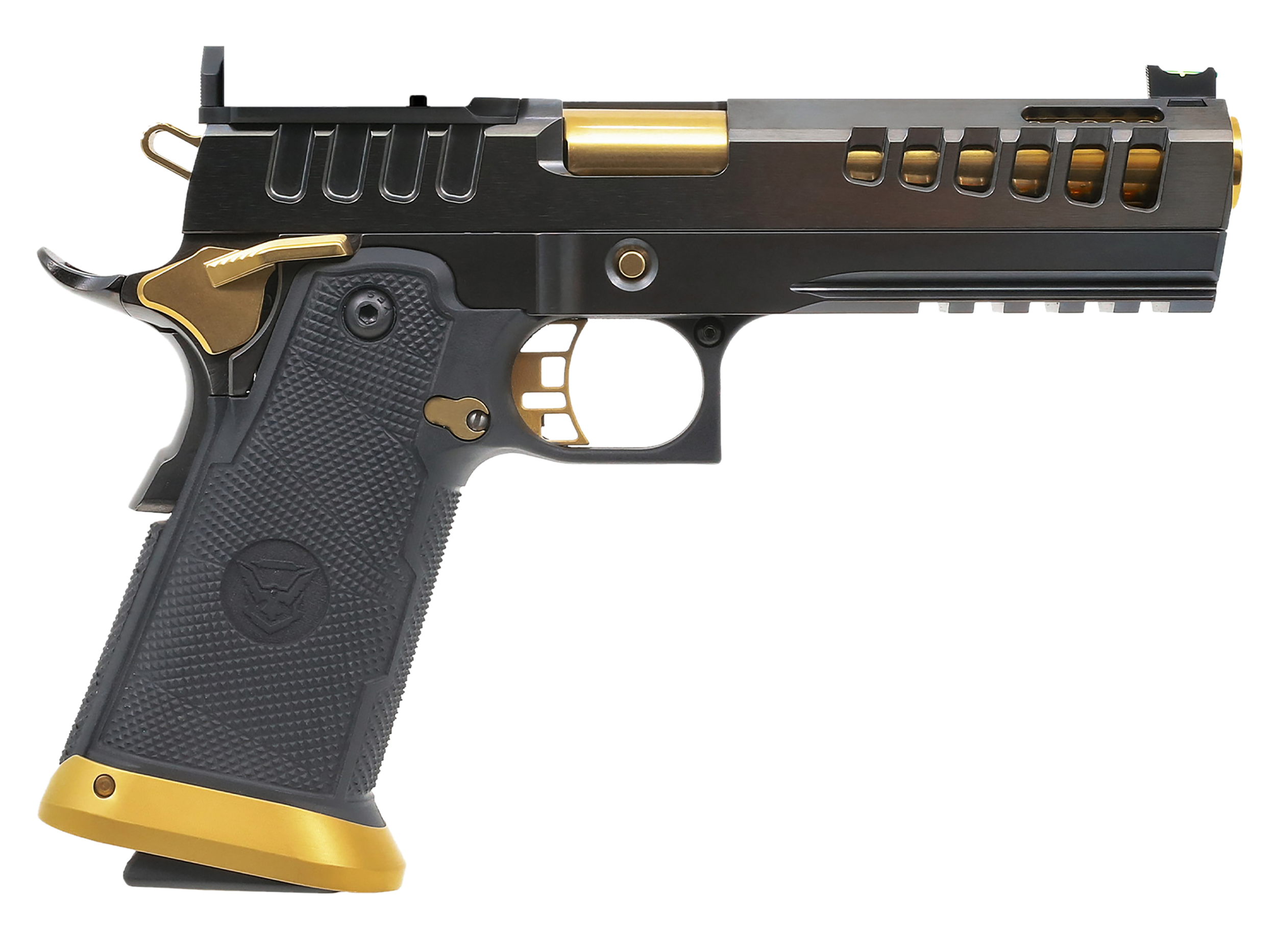 Watchtower Firearms Demolitia, Wt Demolitia9mm5gld   Demo  9mm 5 17r/20r Blk/gld