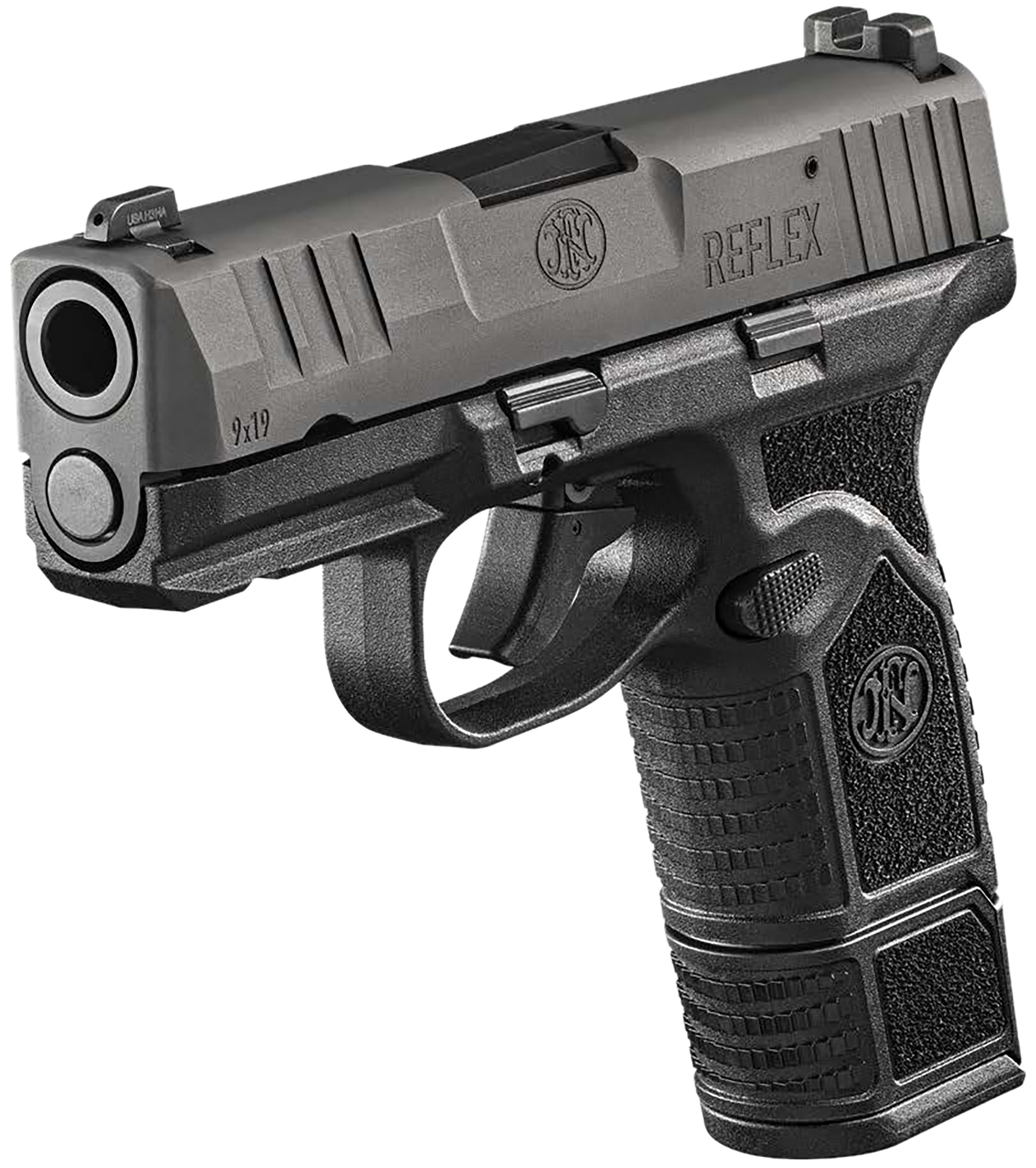 845737018542 Fn Reflex, Fn 66-101420 Reflex 9mm 3.3 2x10 Ms Blk/blk