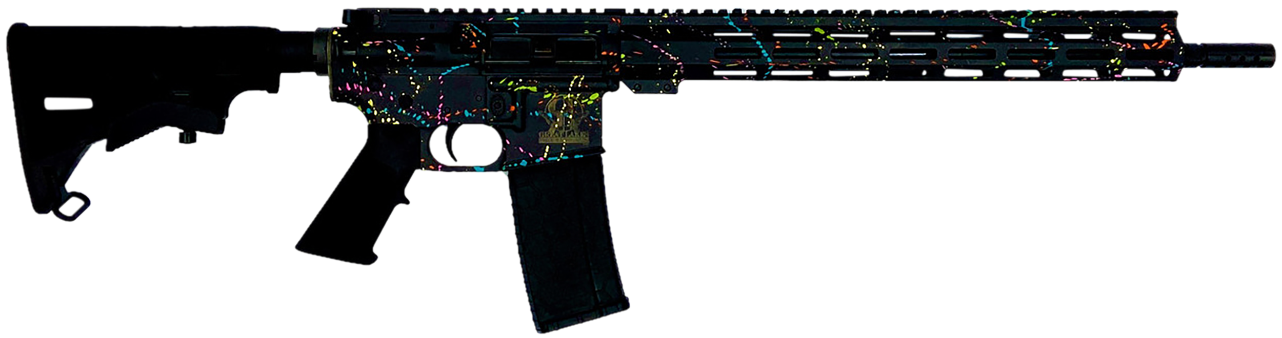 Great Lakes Firearms Gl15, Glfa Gl15223sblk     223 Wylde Rifle Splatter