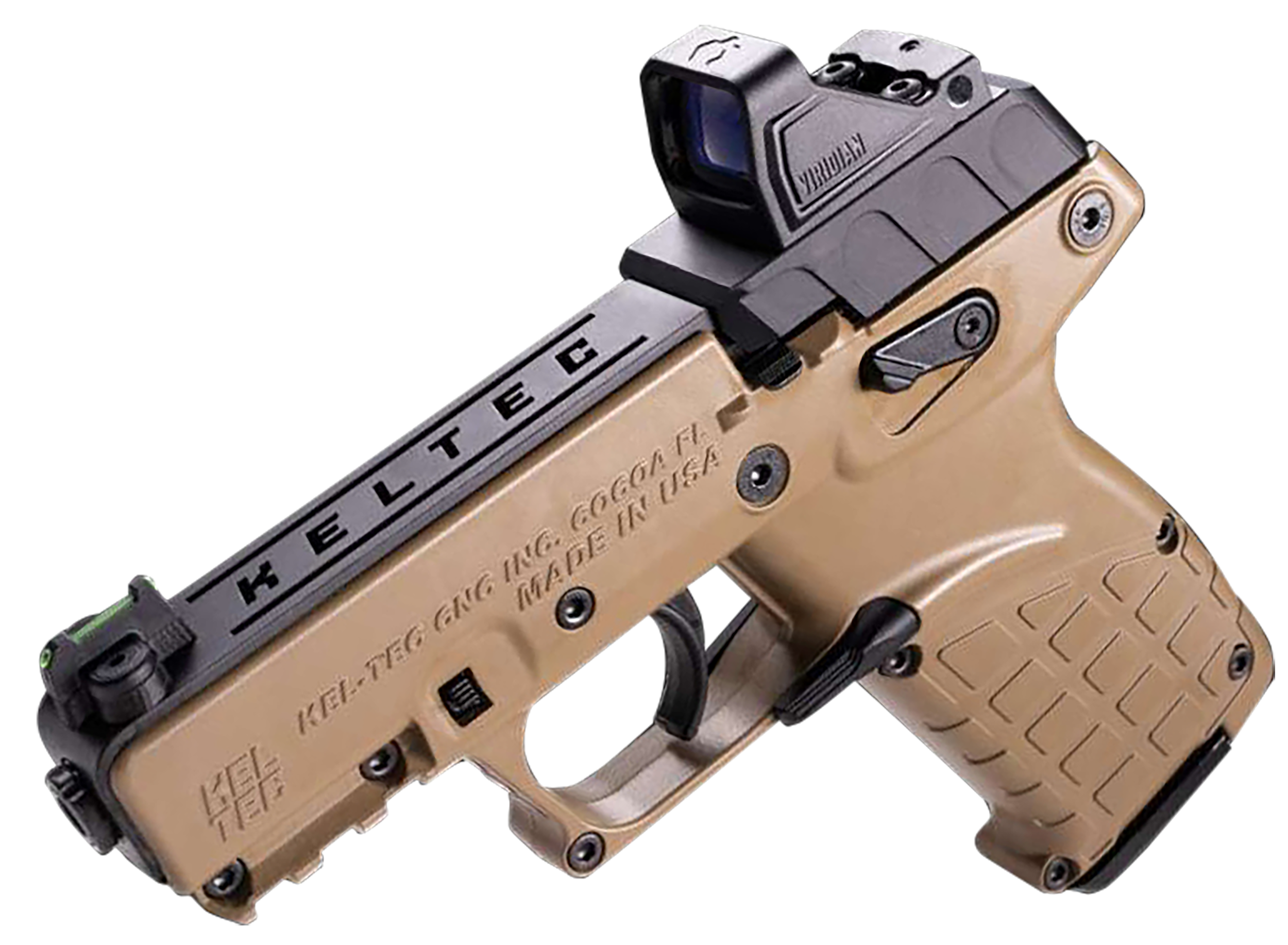 Kel-tec P17, Kel P17btanoptic 22lr W/optic/hlstr Tan
