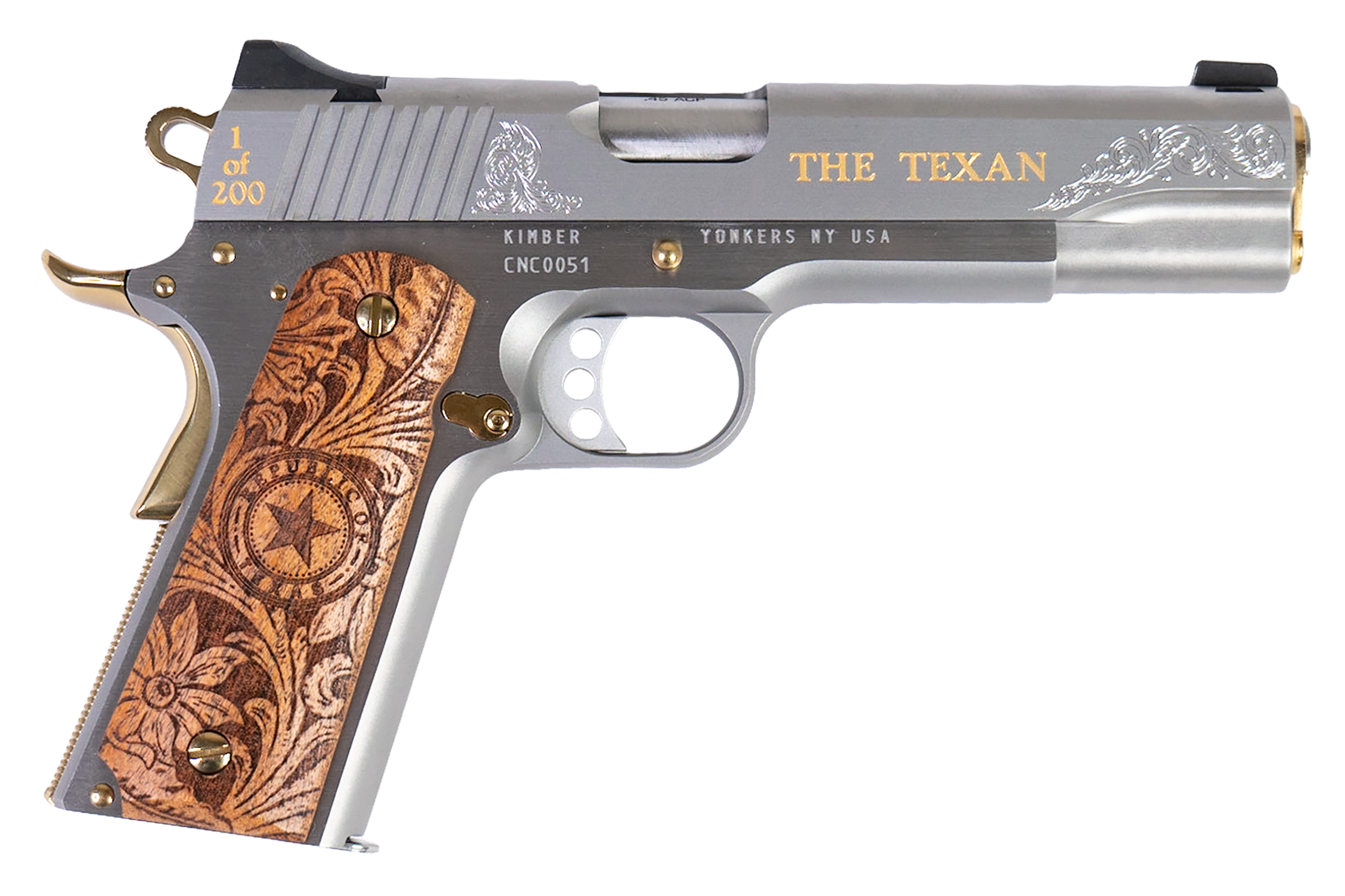 Cnc Firearms Kimber 1911, Cnc Cnctex1911 Texan Kimber 1911 45acp 5 7+1