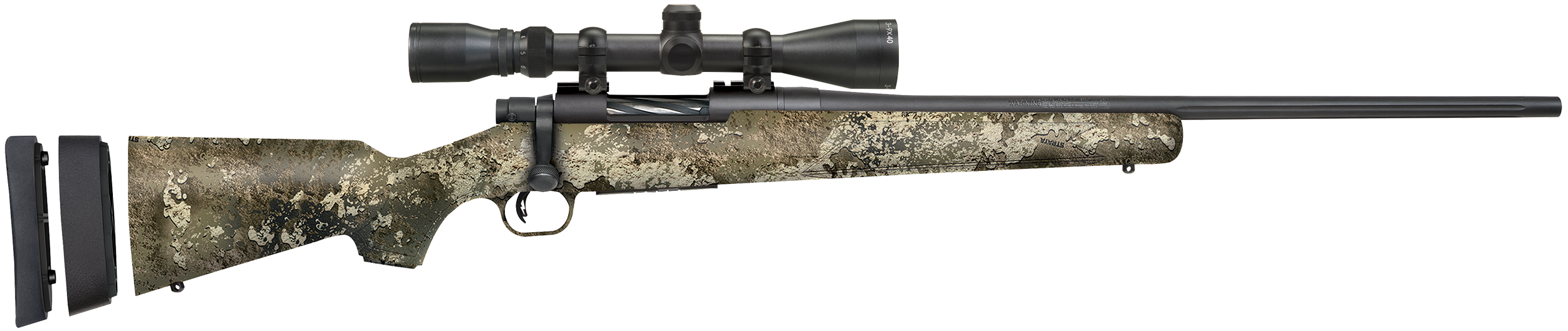 Mossberg Patriot, Moss 28257 Patriot 350l  22 Fb    4+1 W/scp Strata