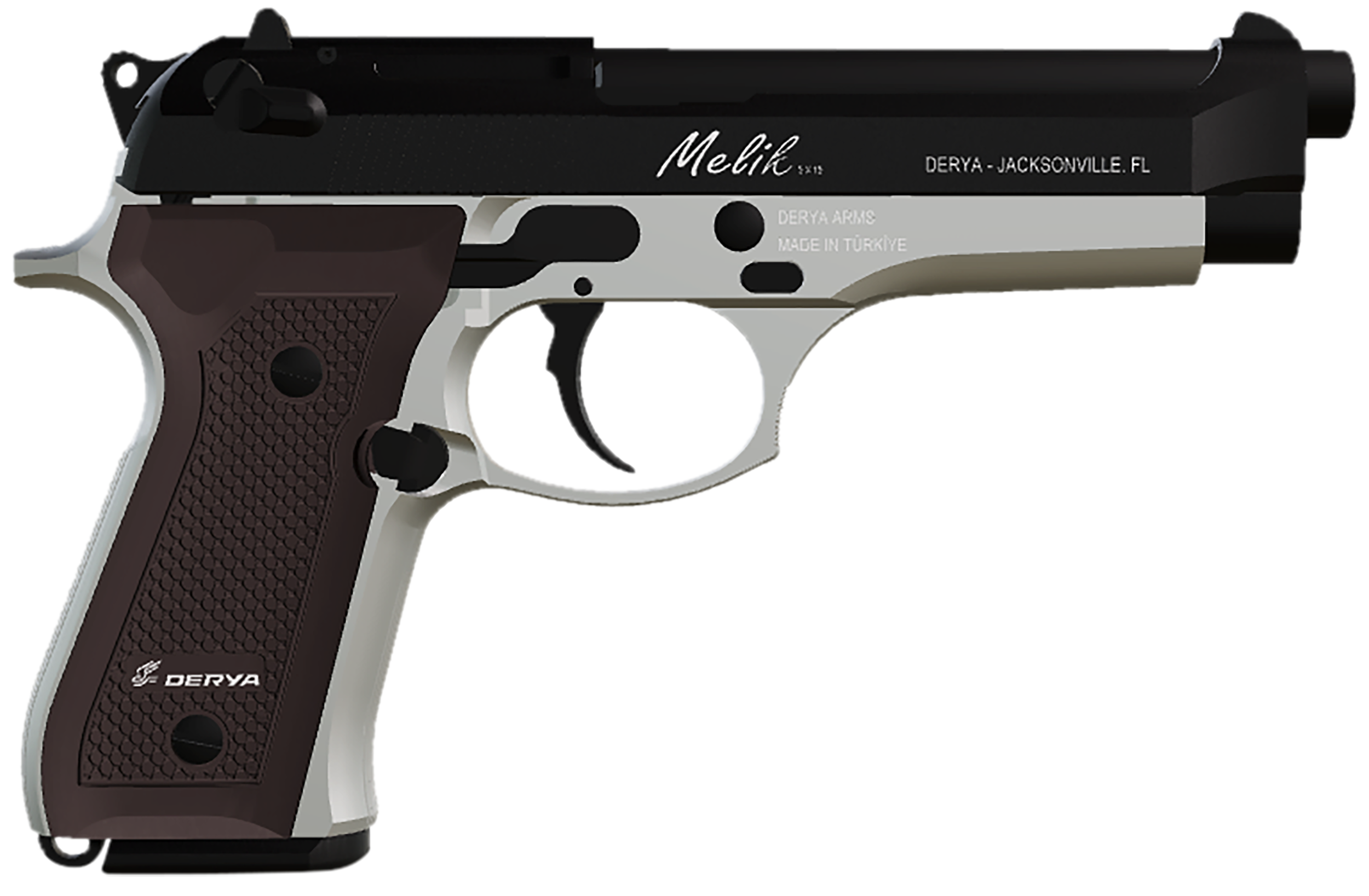 Derya Firearms Melik, Deyra Melik9.tt.tr     Melik 9mm 17rd Two Tone