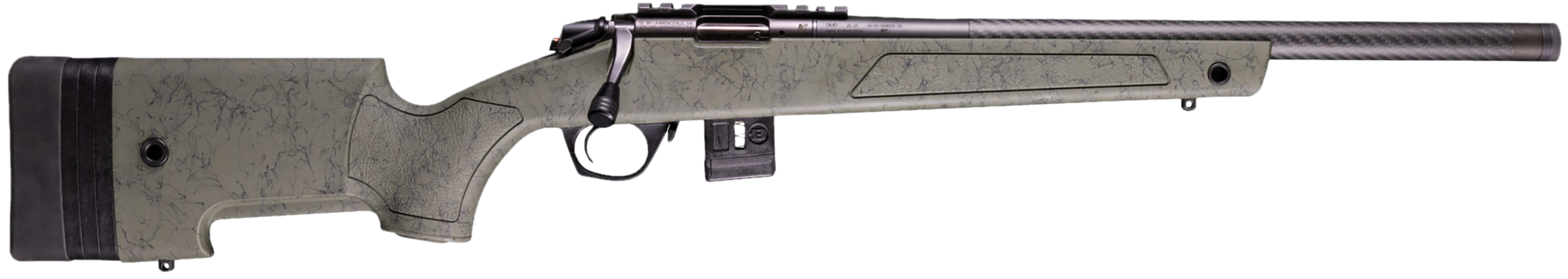 043125110162 Bergara Rifles Bmr, Bergara Bmr008 Bmr 22lr Crbn Bl 18 5r Blk/gr