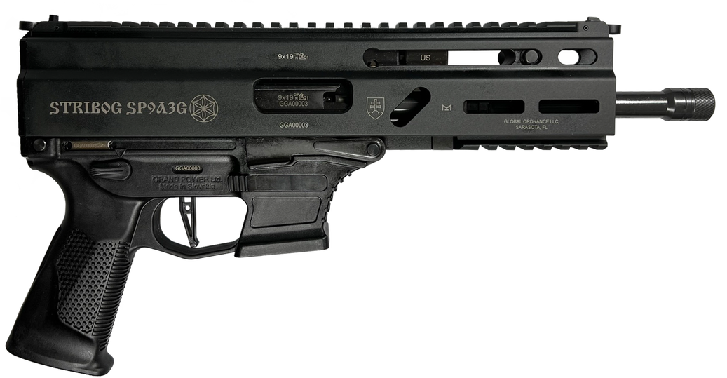 8588005808545 Global Ordnance Llc , Go 8588005808545  Stribog Sp9a3g 9mm Pst 8"    Blk