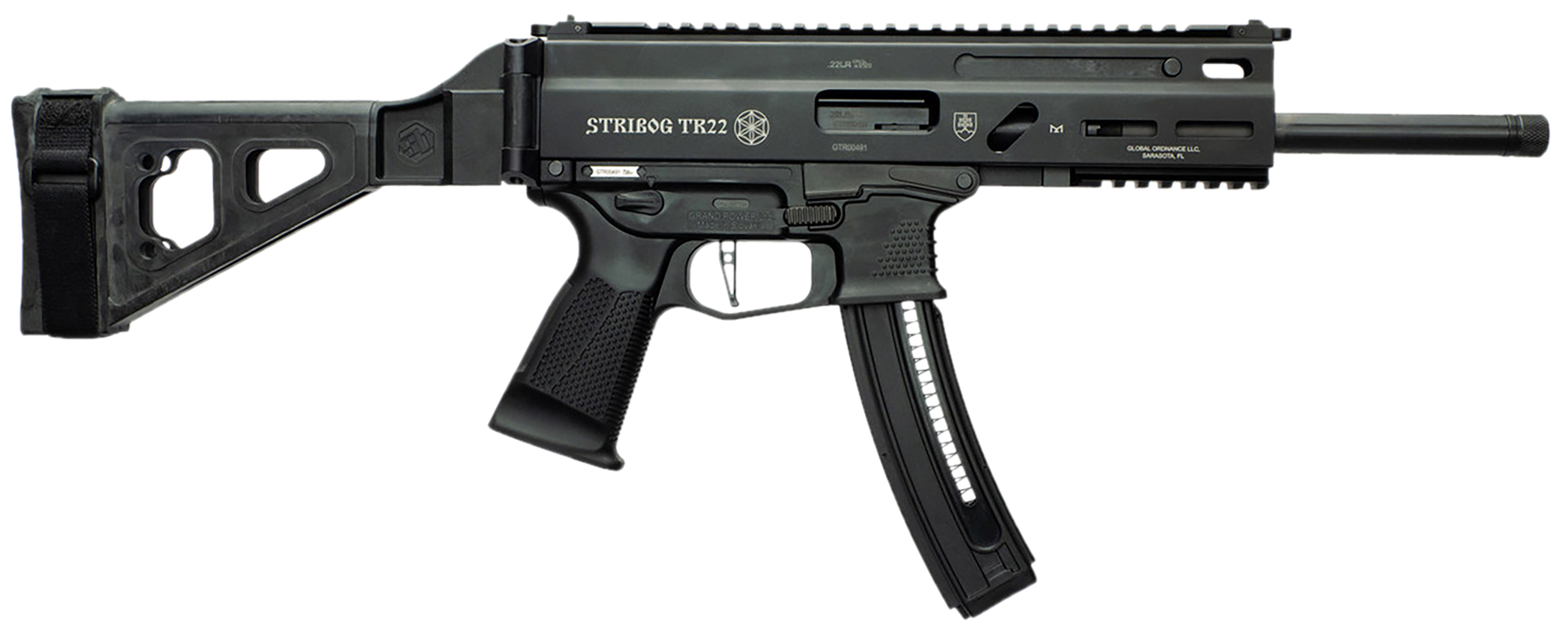 197892004817 Global Ordnance Llc , Go 197892004817 Stribog Tr22 22l Pst Sbt Brace