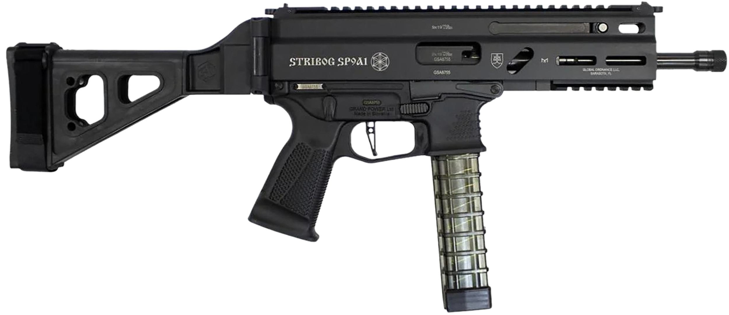 Global Ordnance Llc , Go 197892004848   Stribog Sp10a3 10m Pst  Sbt Brce