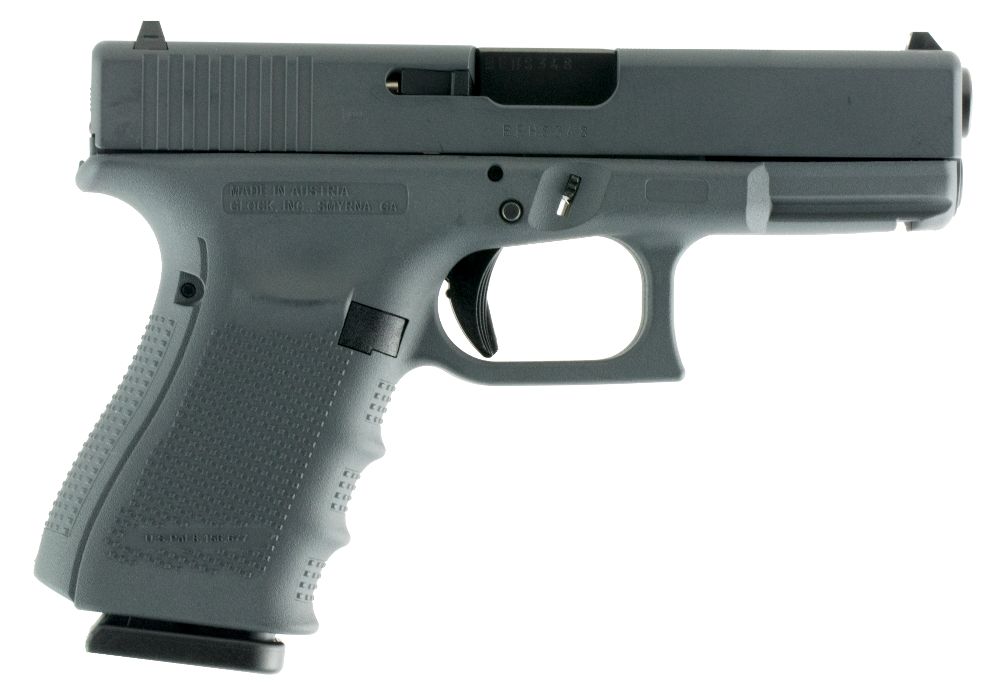 682146001853 Glock G19, Glock Pg1950203snprgry G19 G4 9mm   Snpgry    15r