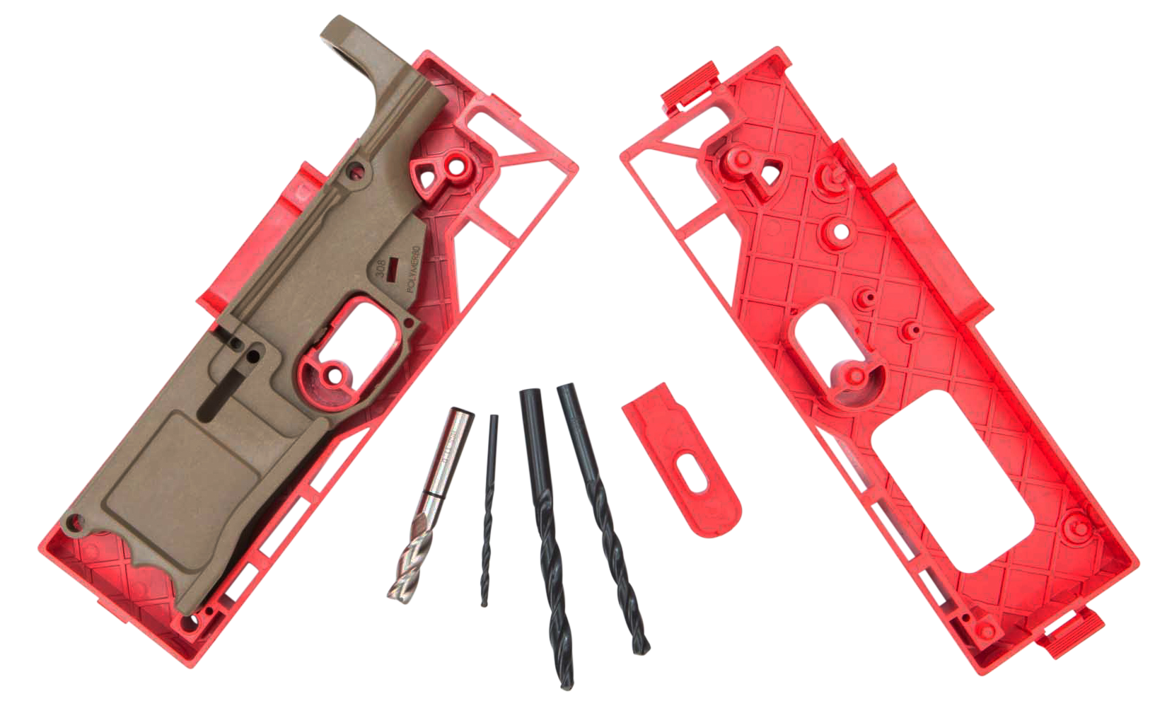 Polymer80 80% Receiver Kit, P80 308kit-fde      308 Warrhog Lwr Recv Kit 80%