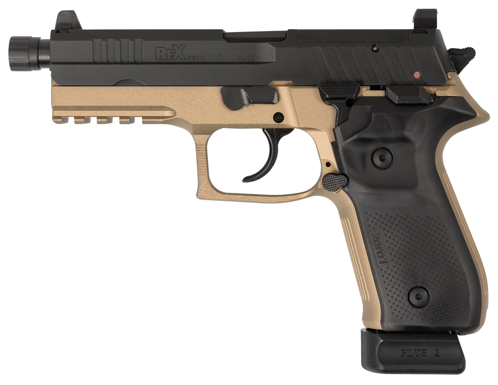 815537020151 Arex Rex Zero 1, Arex Rexzero1t-03  Rex Zero Tact 9mm Blk/fde  20rd