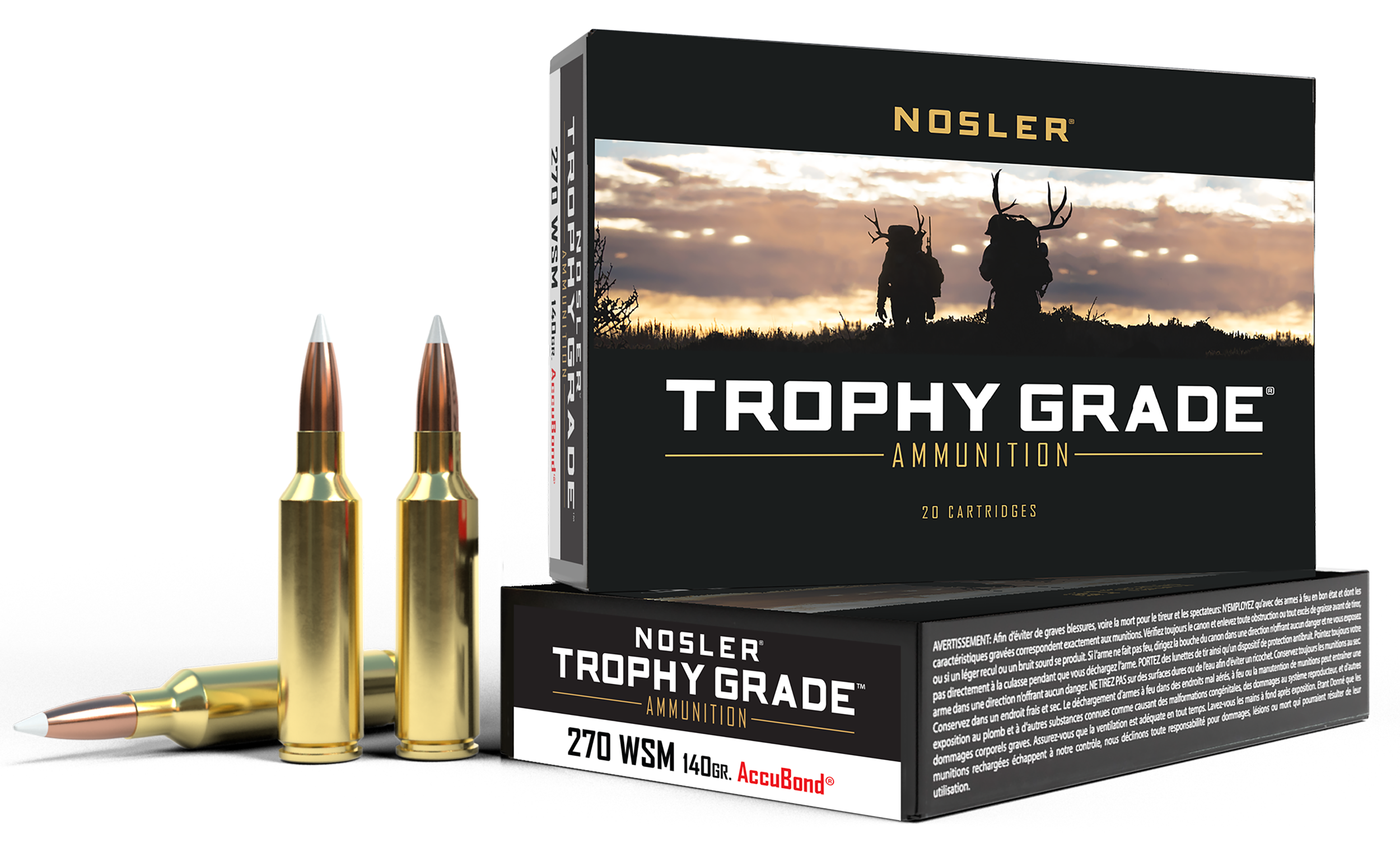 Nosler Trophy Grade, Nos 60030 270wsm 140 Ab 2010 Rifle Ammunition
