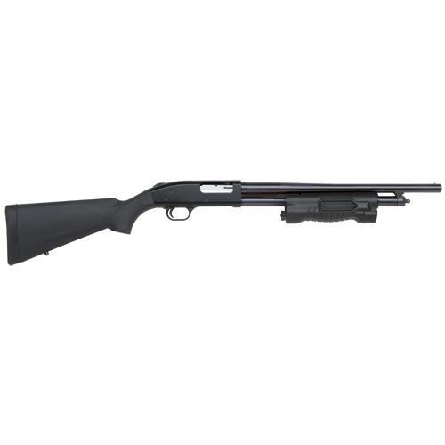 500 Tactical Light Forend - 12GA, 18.5" Barl, Cyl Bore, Blue, Synthetic Stock, Bead Sight, 6 Shot