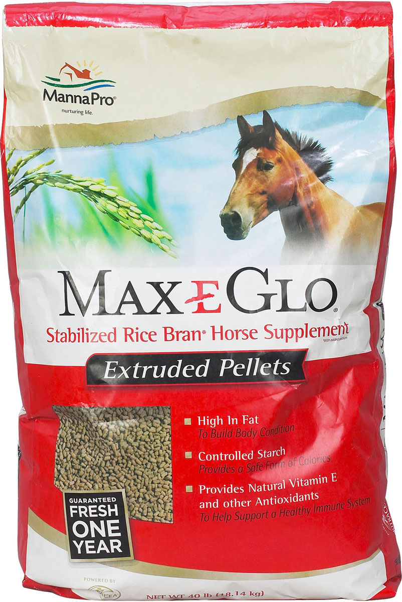 Maxeglo Rice Bran Pellet Supplement For Horses eBay