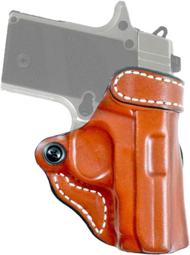 DeSantis Roscoe Cross Draw OWB Holster – Right Hand Leather Holster For S&W J-FRAME 2”, Black