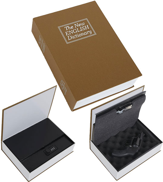 Bulldog Diversion Book Safe Brown 3 Wheel Combination Lock Other