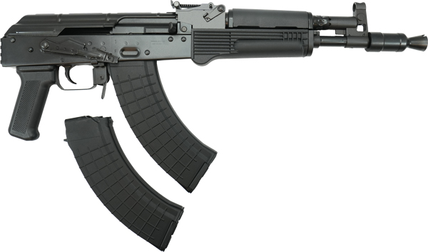 850045874698 Pioneer Arms Hellpup Pro - 11.25" 7.62x39 2-30rd Black