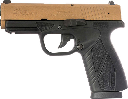 Bersa Bp Cc 9mm Fs 8 Sh Burnt - Bronze Slide/blk Frame Zan Ex<