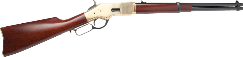 844234100590 Cimarron 1866 Yellowboy 44sp - 19" Brass/blued Walnut