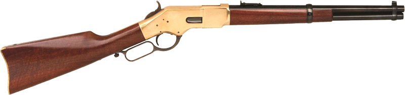 844234100842 Cimarron 1866 Yellowboy 44/40 - 16" Brass/blued Walnut