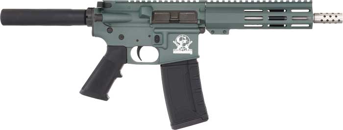 638457789263 Glfa Ar15 Pistol 223 Wylde - 7.5" Ss. Bbl. Charcoal Green
