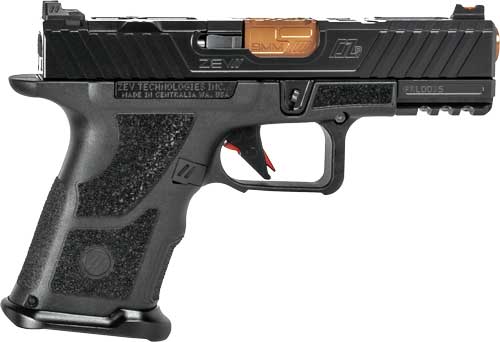 Zev Technologies Zev Oz9 Elite Compact Pistol - 9mm 1-10rd Pmag Black/bronze