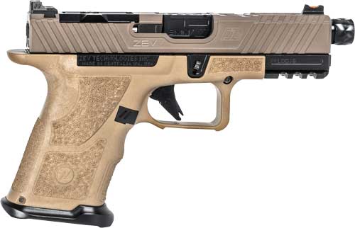Zev Oz9c Elite Pistol Compact - Fde Slide Threaded Barrel 9mm