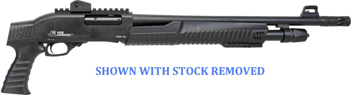 609788801290 Iver Johnson Pump 12ga 3" 18" - Cyl Blued Qd Pistol Grip Stock