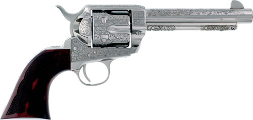 844234240135 Cimarron Buffalo Bill Cody - 357mag 5.5" Engraved Nickel